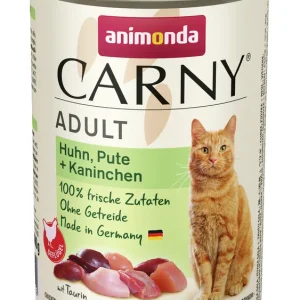 Schnäppchen Sparpaket 6 x 400 g Animonda Carny Adult Huhn, Pute + Kaninchen Katzen Nassfutter